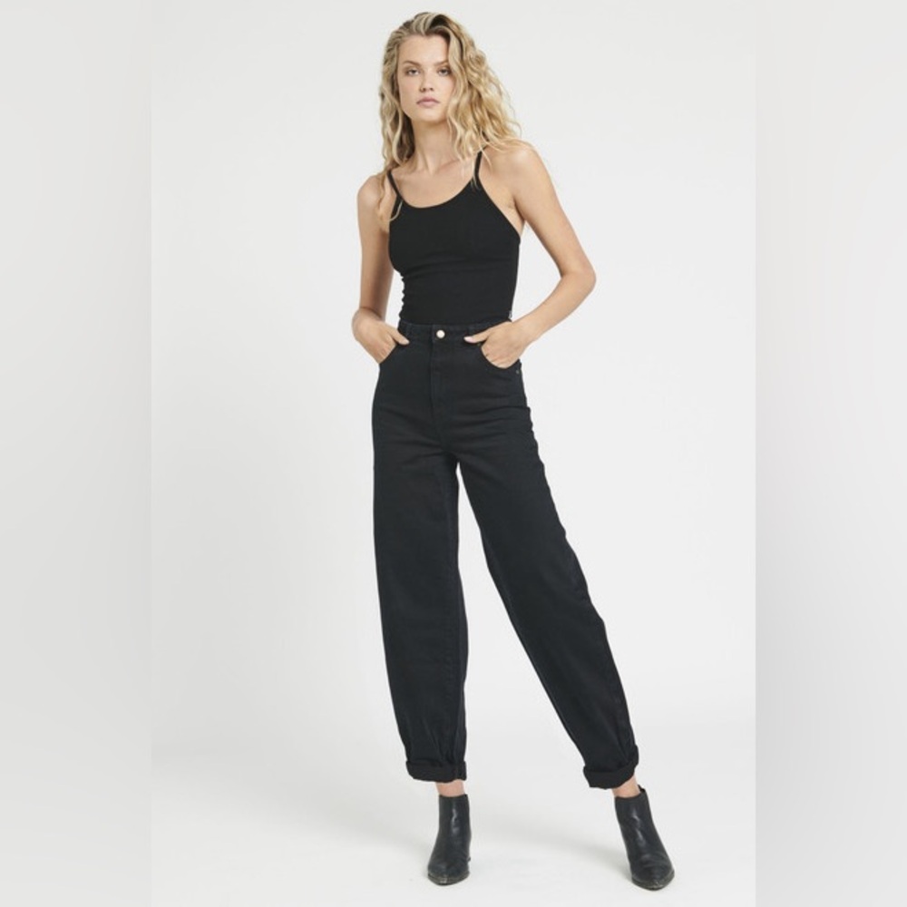 ROLLA’S Size 26 Shadow Black Genie Super High Rise 80’s Ballon Leg Jeans NWOT - Picture 2 of 4